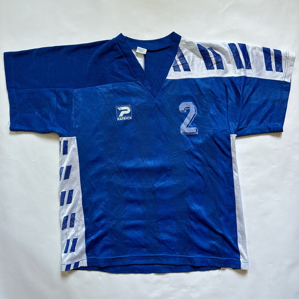 Vintage soccer jersey fútbol FC Patrick blue